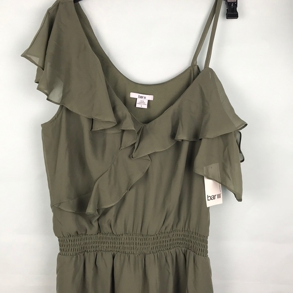 NWT Macy's asymmetric khaki Jumpsuit Romper - Picture 4 of 8